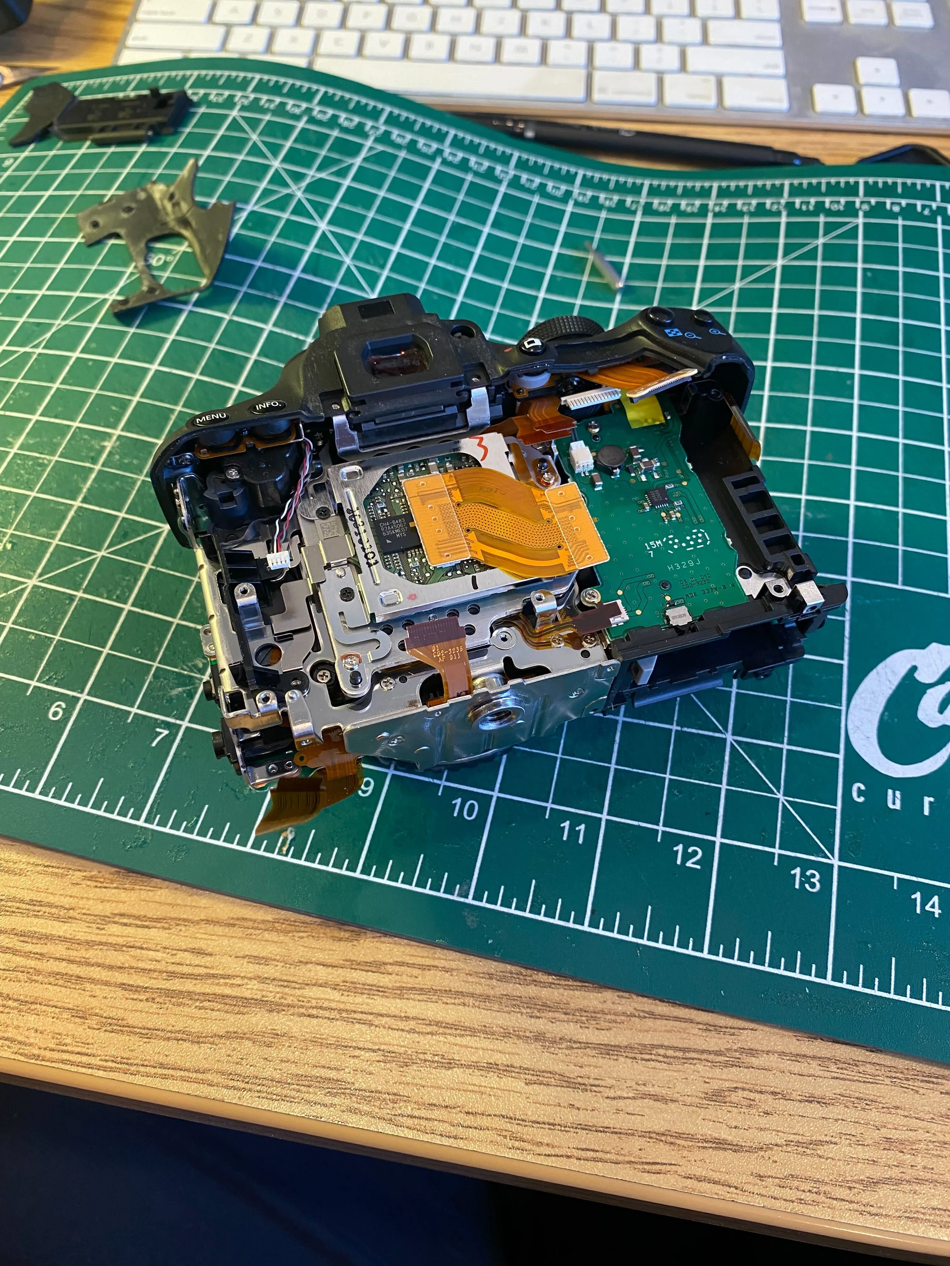 Both front and back housings of the camera need to be removed to get access to the image sensor