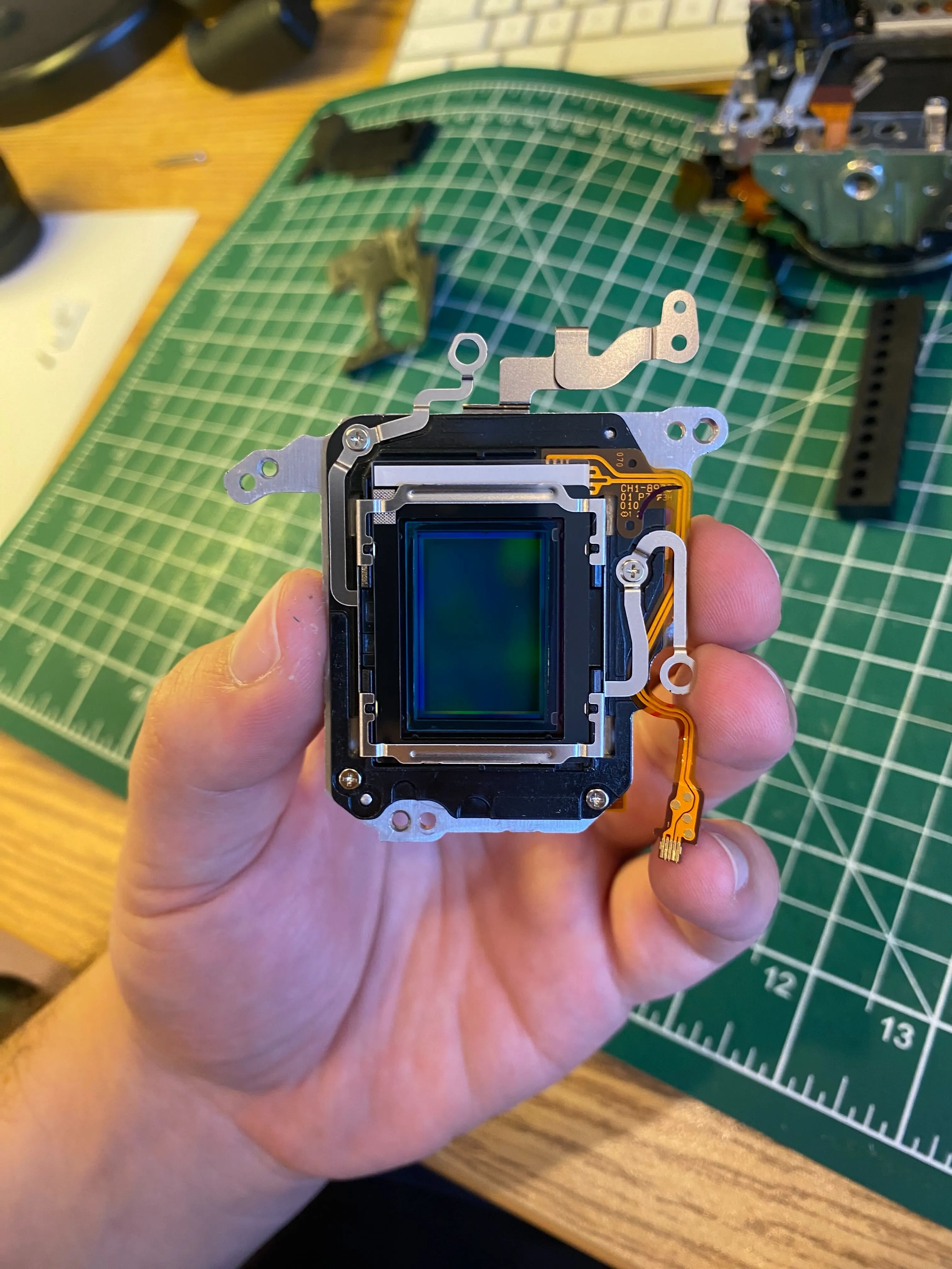 Sensor assembly removed