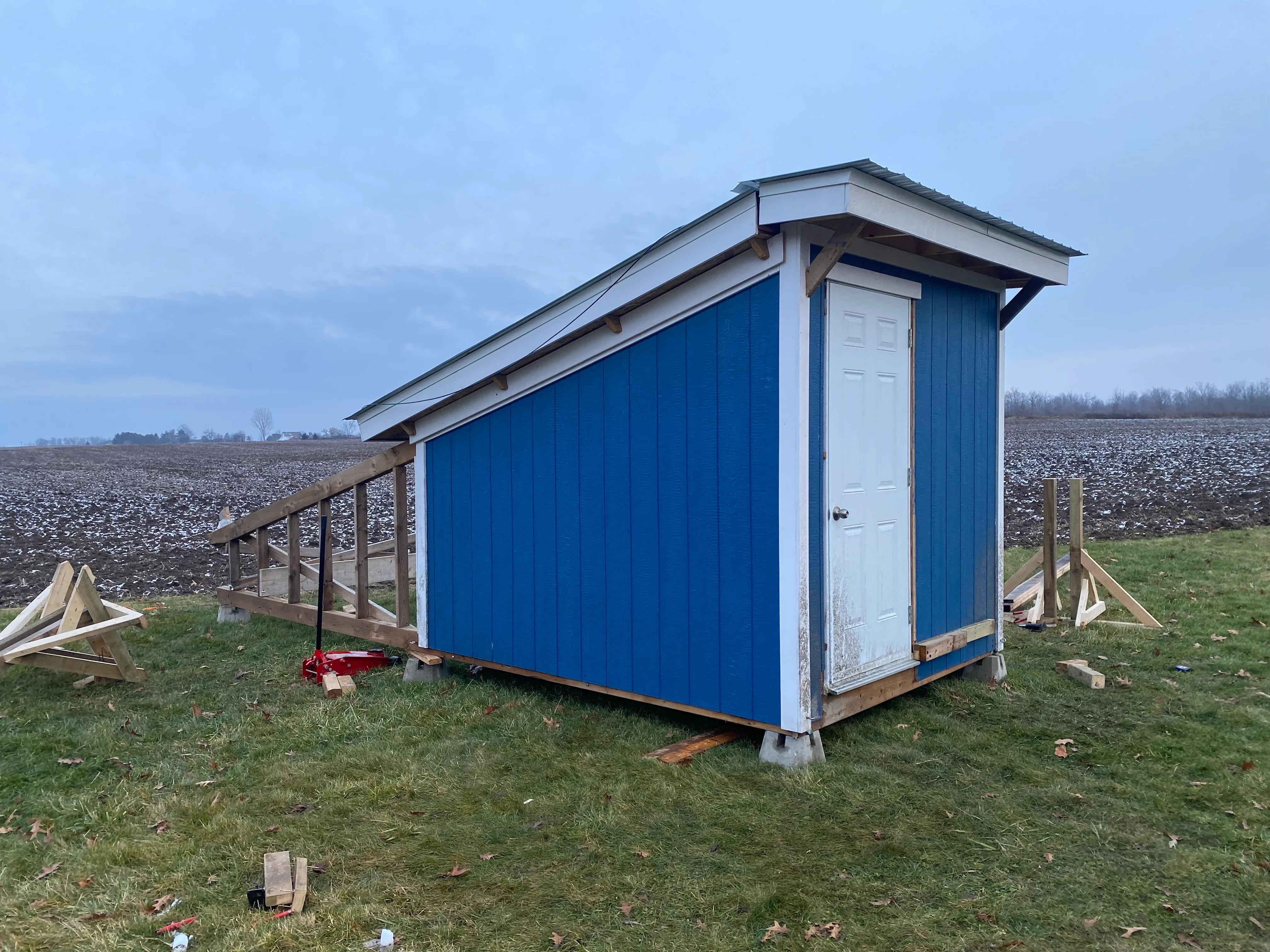 4:00pm (18 hours behind schedule): It was done! The observatory had crossed provincial lines and made it to its final home intact. All that was left was to return the truck and trailer, and for me to return to Montreal to prepare for my move the following week.