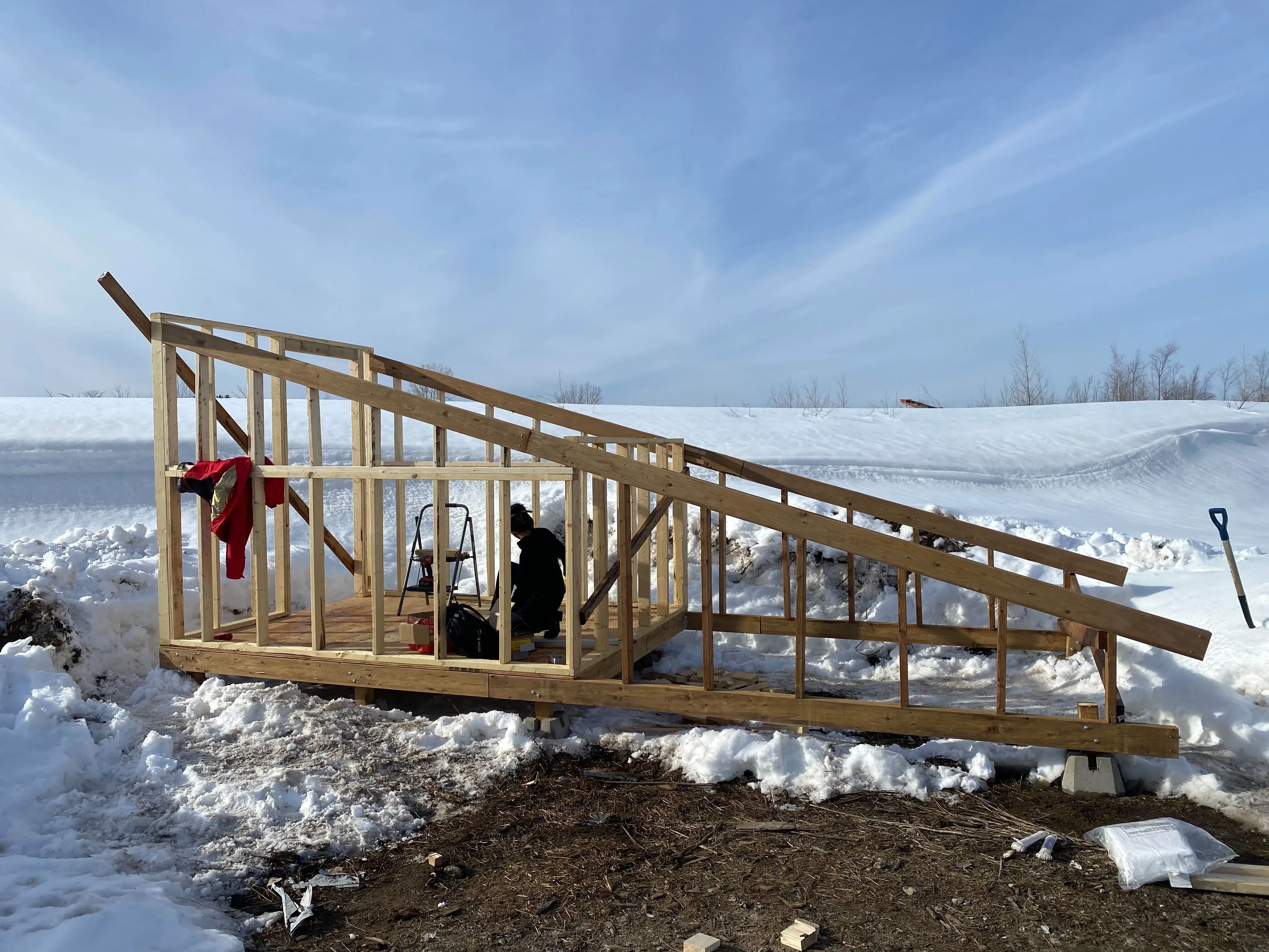 My girlfriend visited for the weekend and helped with the install of the rails