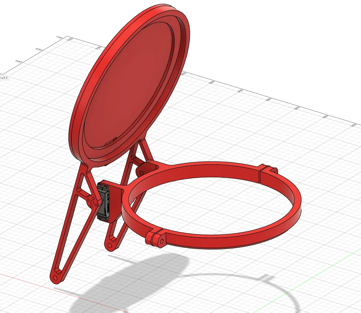 Cad of the automatic lens cap design
