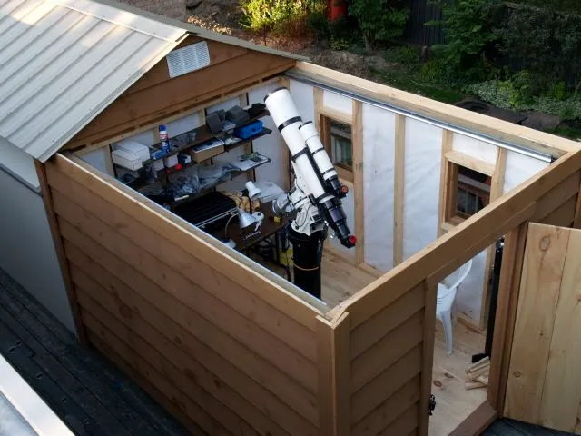 Left: A roll-off roof observatory